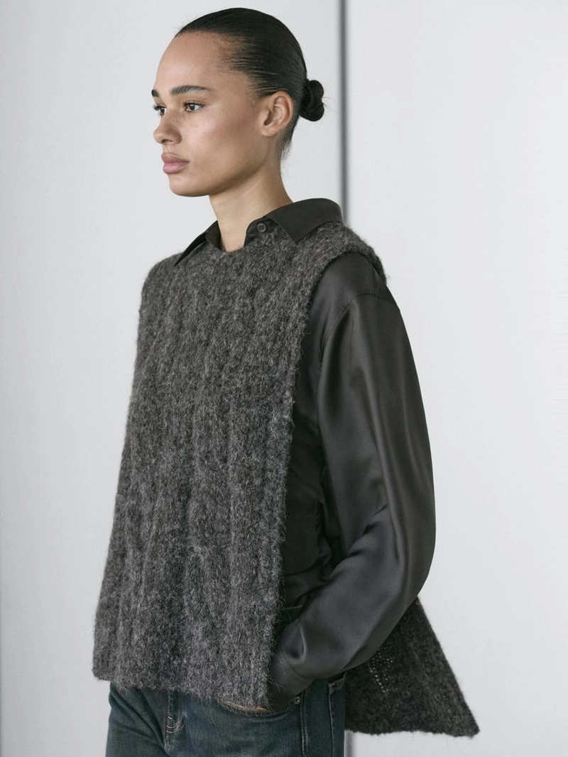 Жилет из альпакиевой смеси