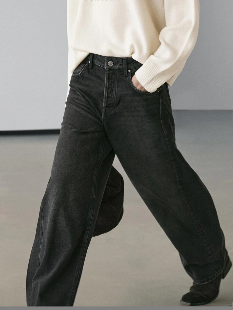 Джинсы с завышенной посадкой бренда massimo dutti