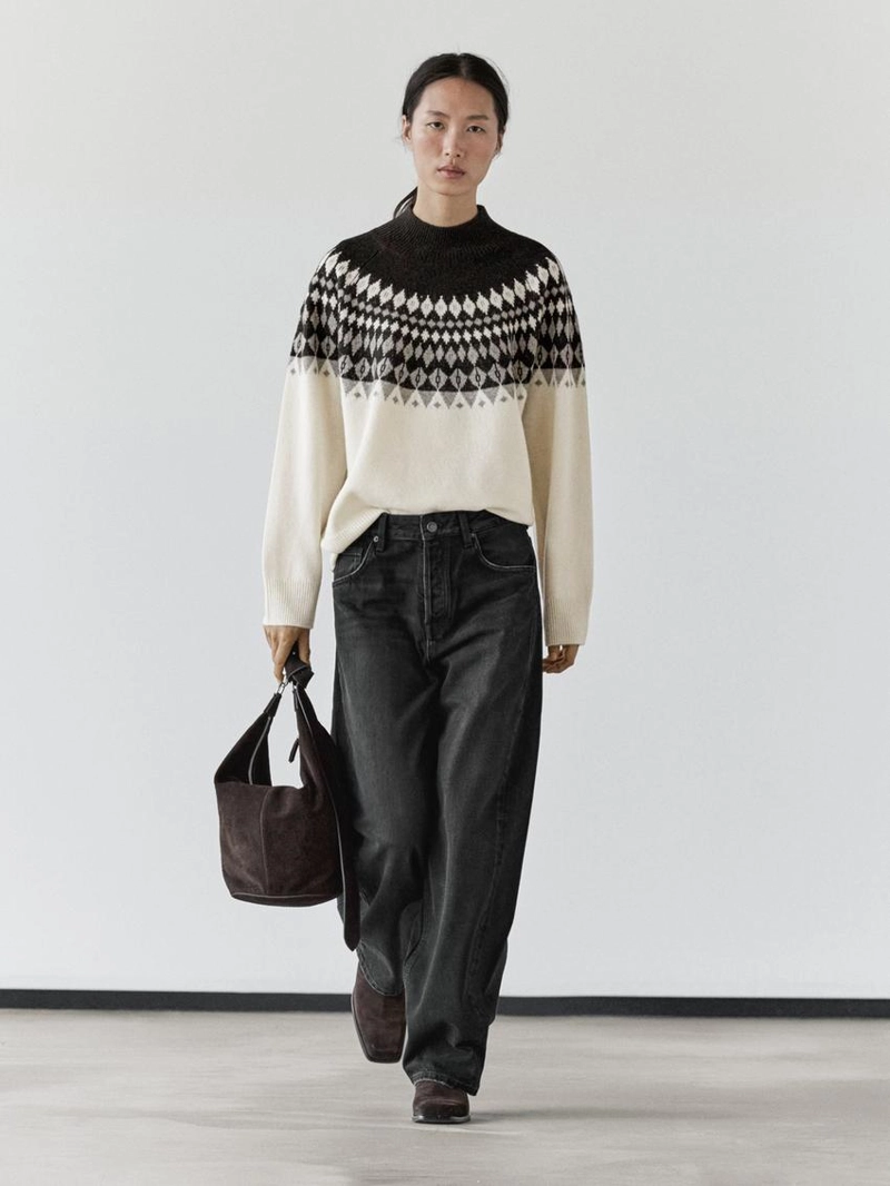 Джинсы с завышенной посадкой бренда massimo dutti