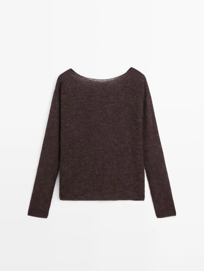 Свитер из альпаки и шерсти