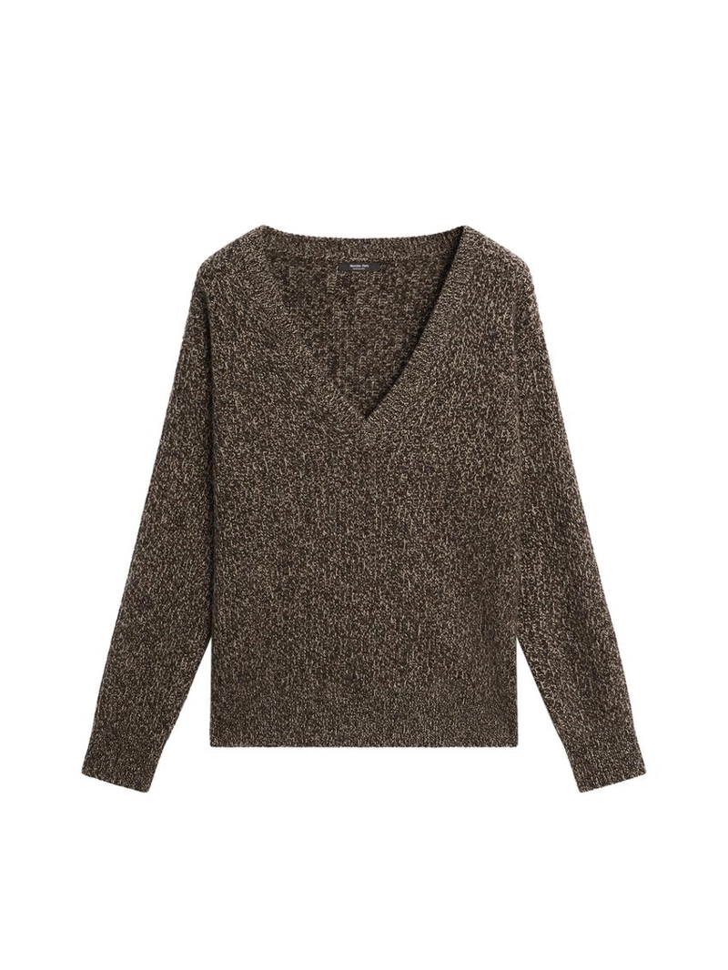 Водолазка massimo dutti из мулине с v-образным вырезом