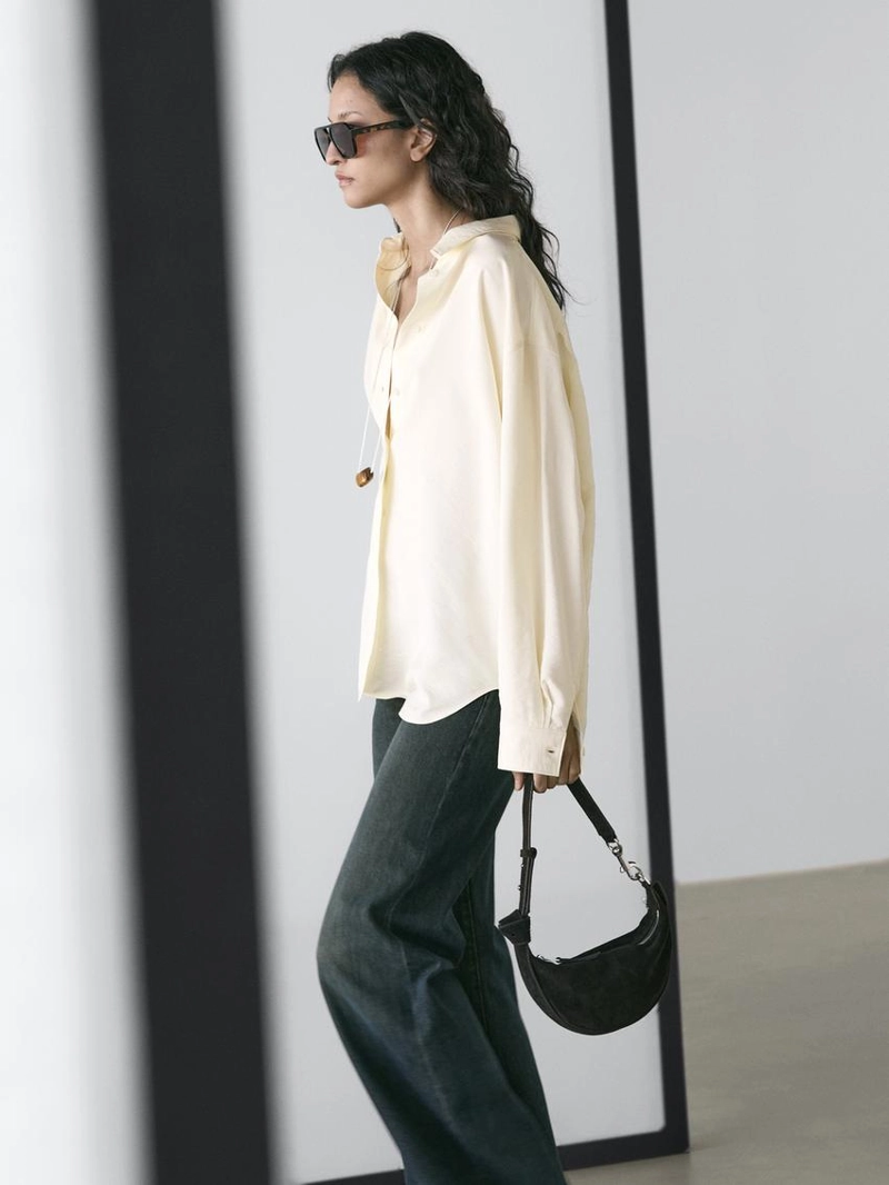 Рубашка с увеличенным размером и длинными рукавами