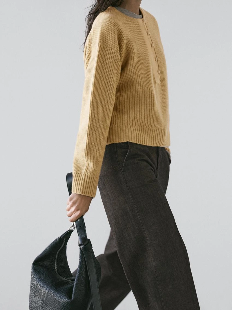 Вязаный свитер из шерстяной смеси