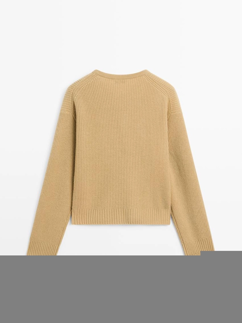 Вязаный свитер из шерстяной смеси