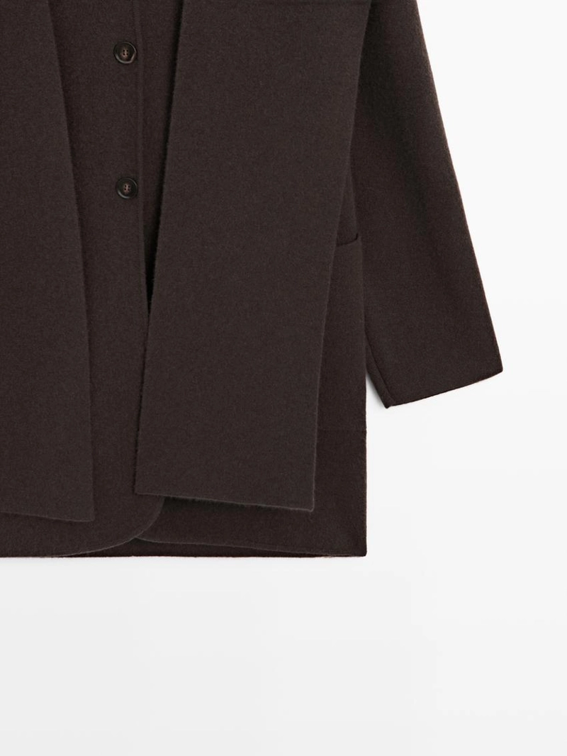 Длинный кардиган с капюшоном-шарфом