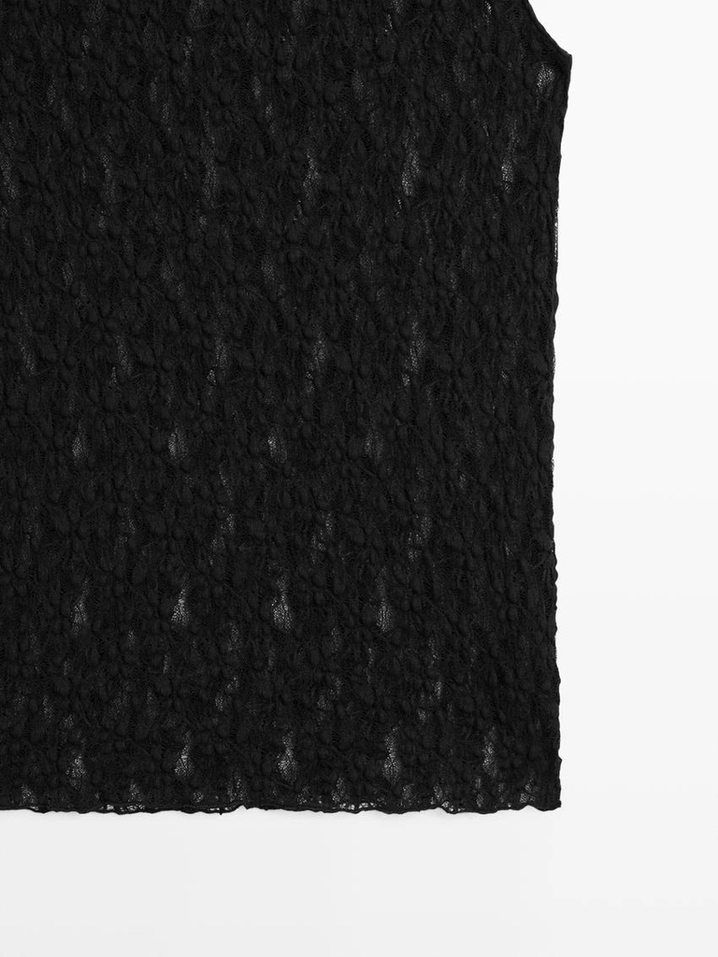 Прозрачный топ из кружева