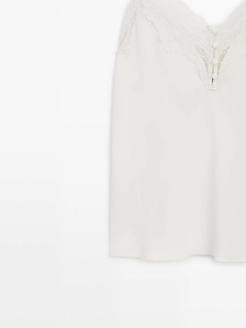 Топ-камисоль с пуговицами