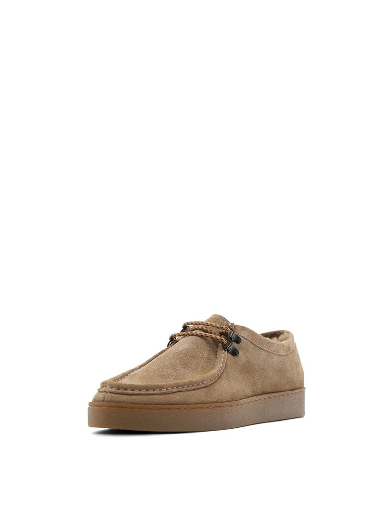 Туфли с разделкой из замши на шнуровке