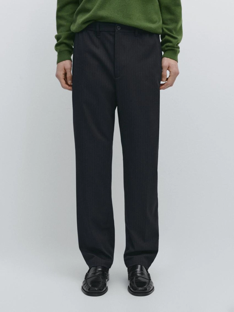 Полосатые брюки джоггеры с утягивающими манжетами