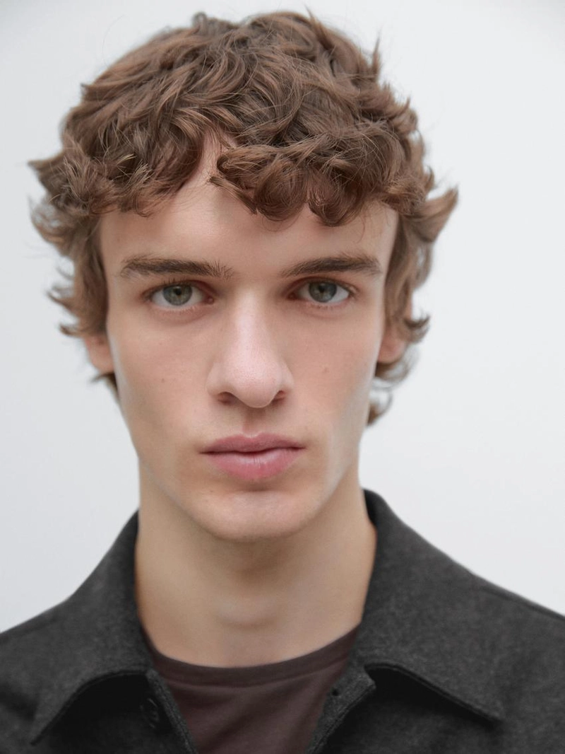 Рубашка-овершит из 100% шерсти с карманами