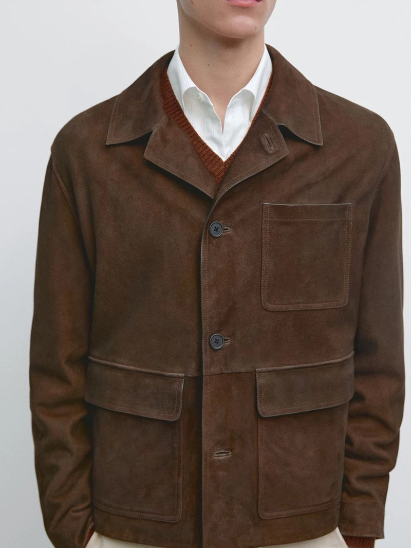 Куртка рабочая из замши