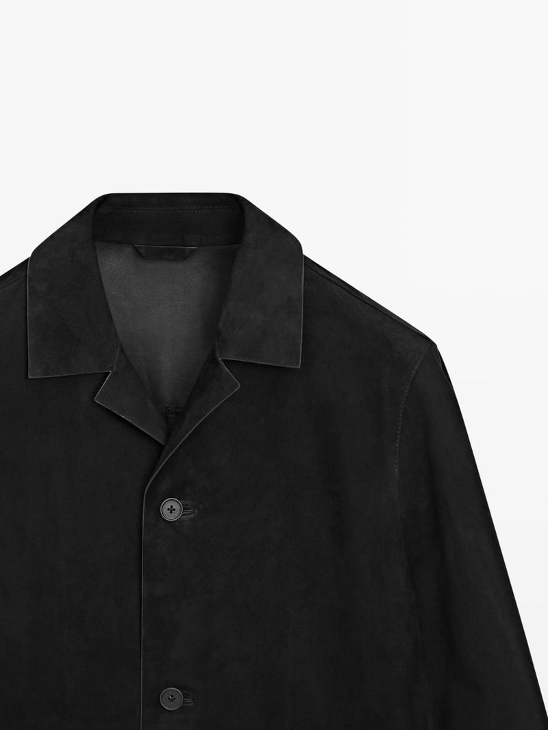 Замшевая куртка с карманами