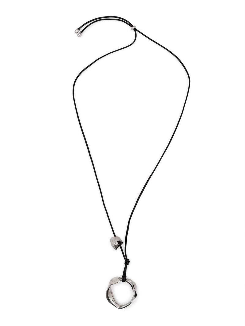 Кожаное ожерелье с неправильным элементом