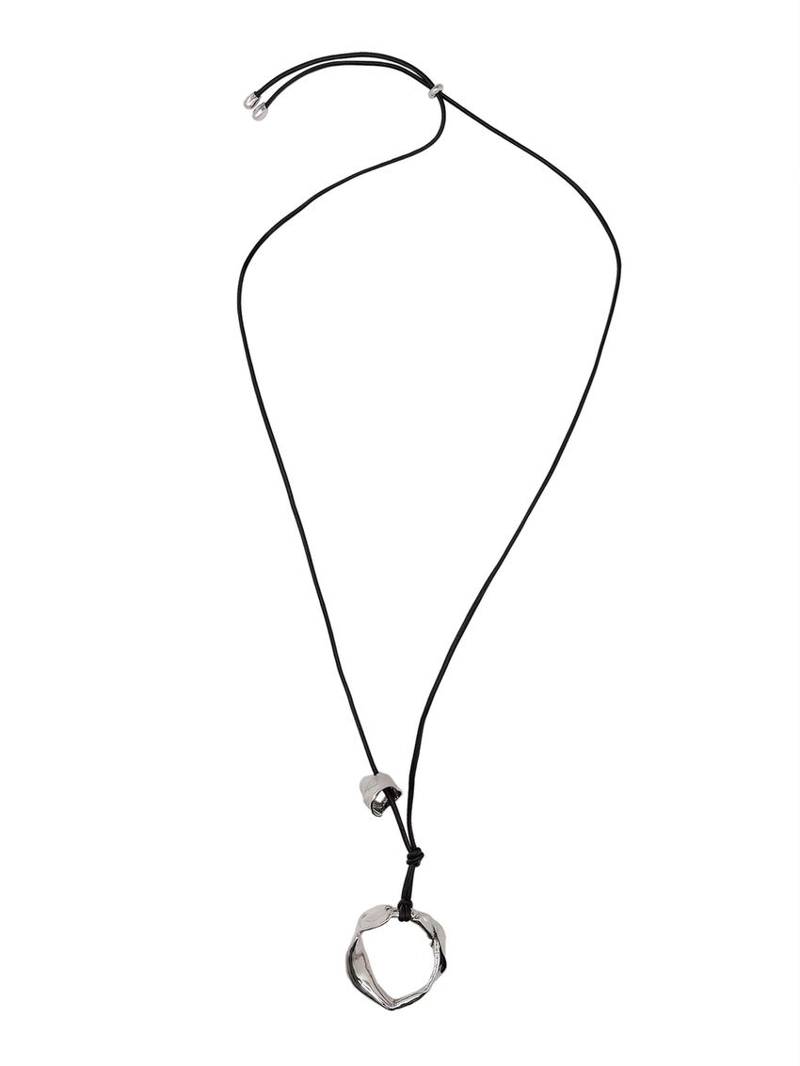 Кожаное ожерелье с неправильным элементом