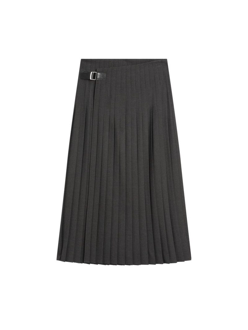 Юбка-миди с плиссировкой и аппликацией