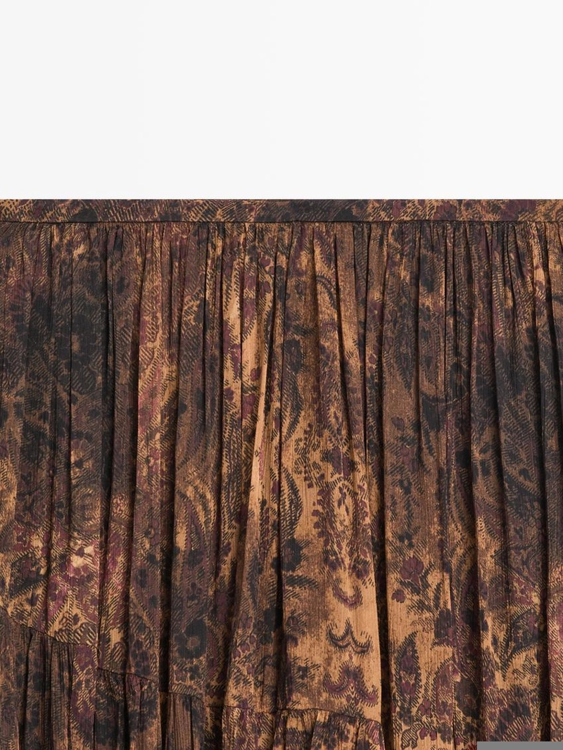 Плавная асимметричная миди-юбка