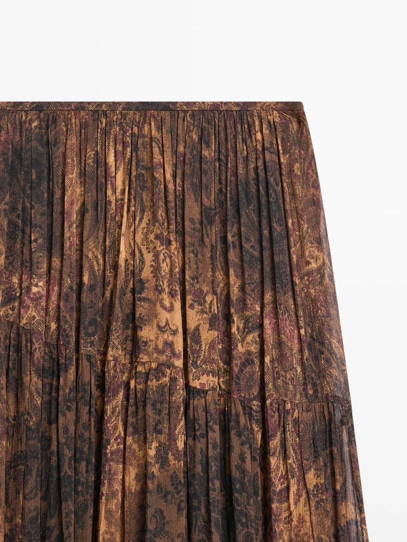 Плавная асимметричная миди-юбка