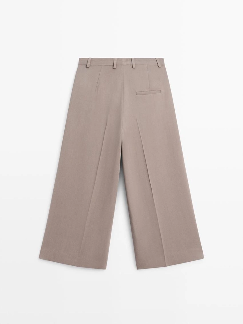 Потрясающие длинные широкие бермуды на завышенной талии