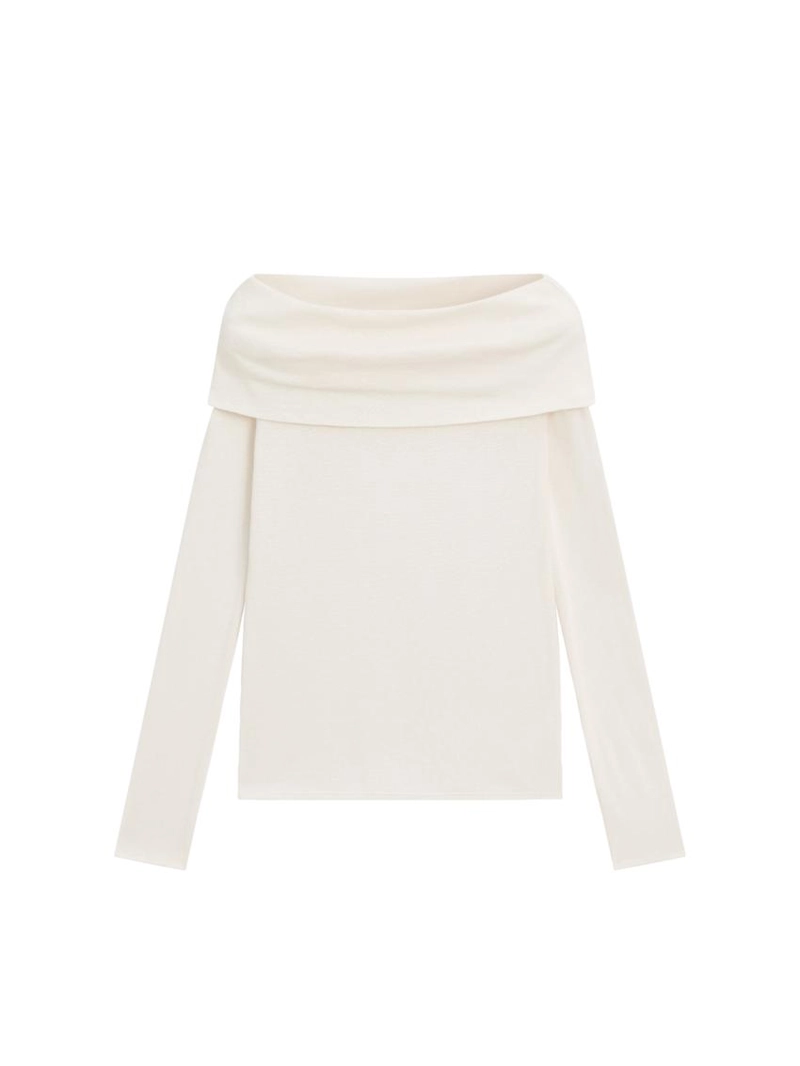 Футболка из хлопкового смесового материала с деталями бандо