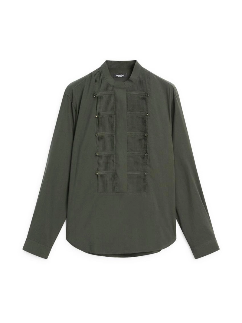 Рубашка с застежкой на пуговицы и стойкой воротником