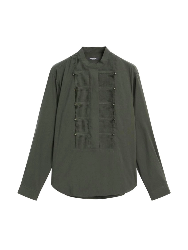 Рубашка с застежкой на пуговицы и стойкой воротником