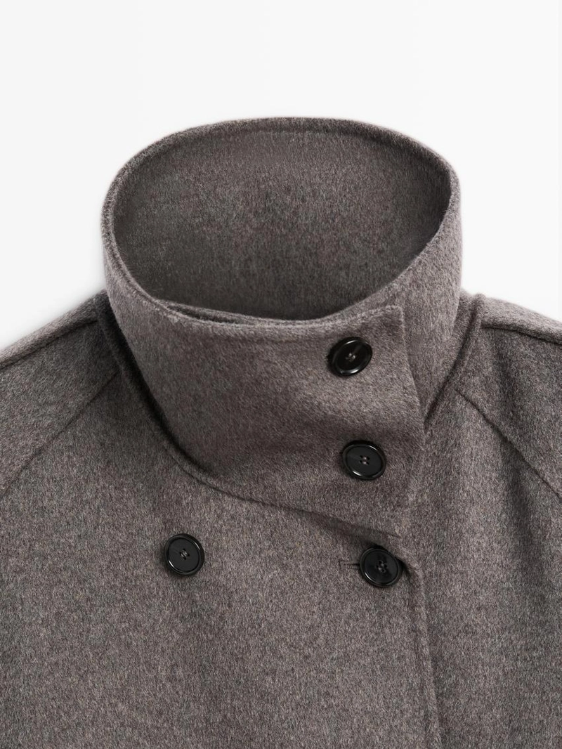 Пальто до середины икры из шерстяной смеси с поясом