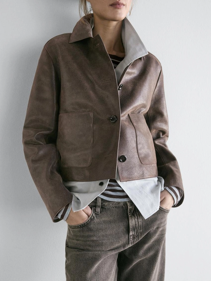 Замшевая кожаная куртка