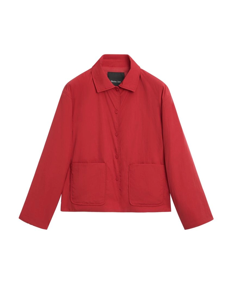 Короткая пуховая куртка с карманом