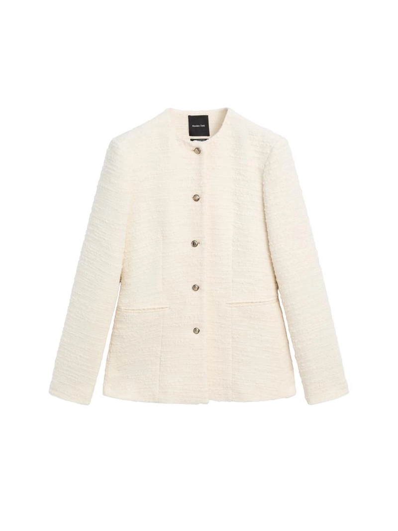 Пиджак с украшенными пуговицами и текстурой из шерсти