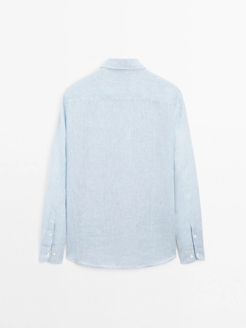 Рубашка из 100% льна в стиле slim fit