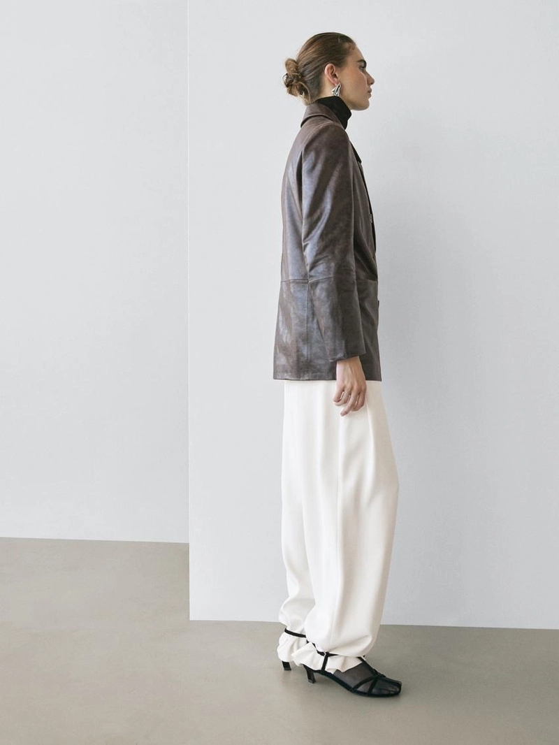 Жакет из овечьей кожи с покрытием нубук - studio