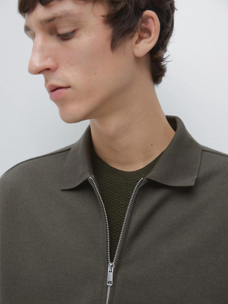 Куртка с застежкой-молнией и деталями воротника