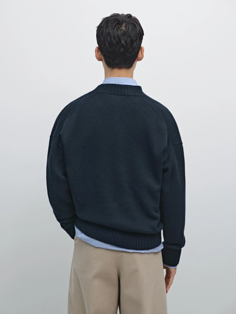 Кардиган с V-образным вырезом из шерстяной смеси