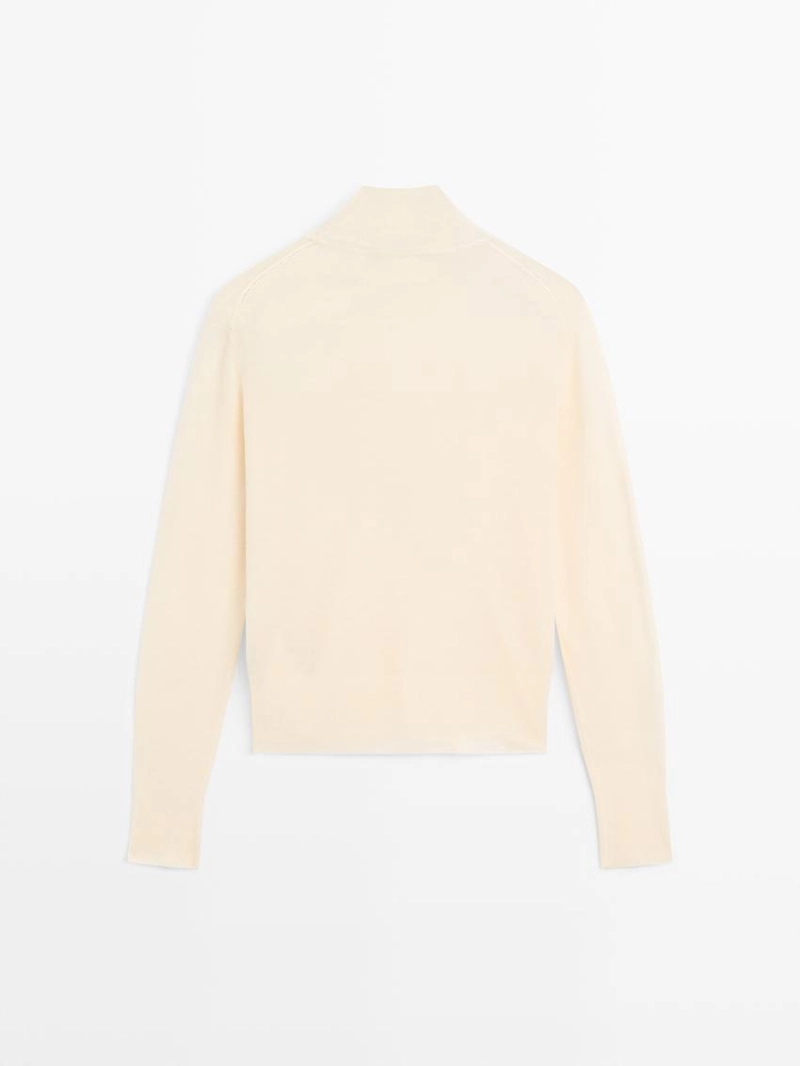 Вязанный свитер с макраме из 100% шерсти - studio