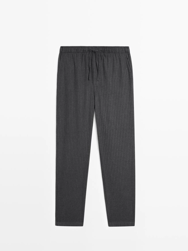 Пижама в полоску из 100% хлопка с длинным рукавом