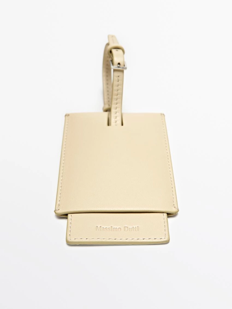 Багажная бирка из натуральной кожи наппа