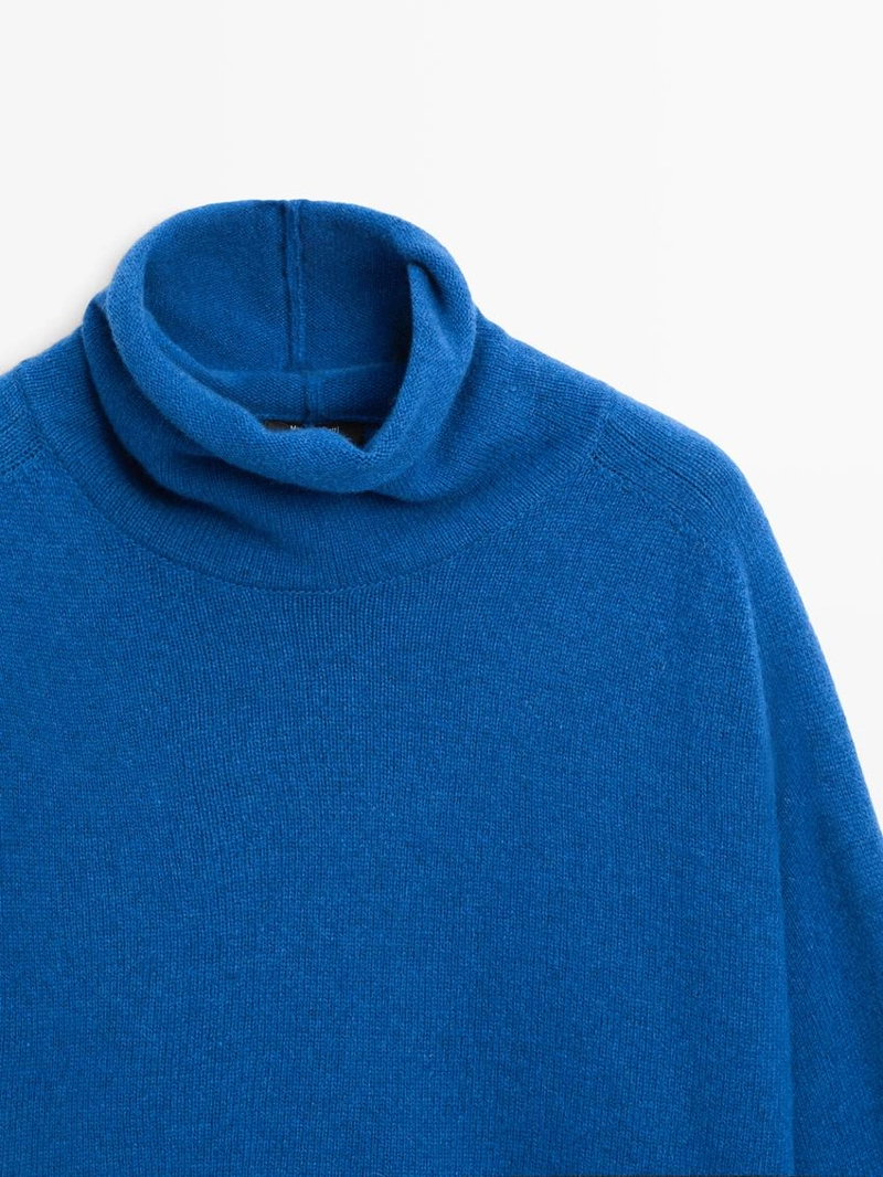 Свитер из шерстяной смеси с высоким воротником