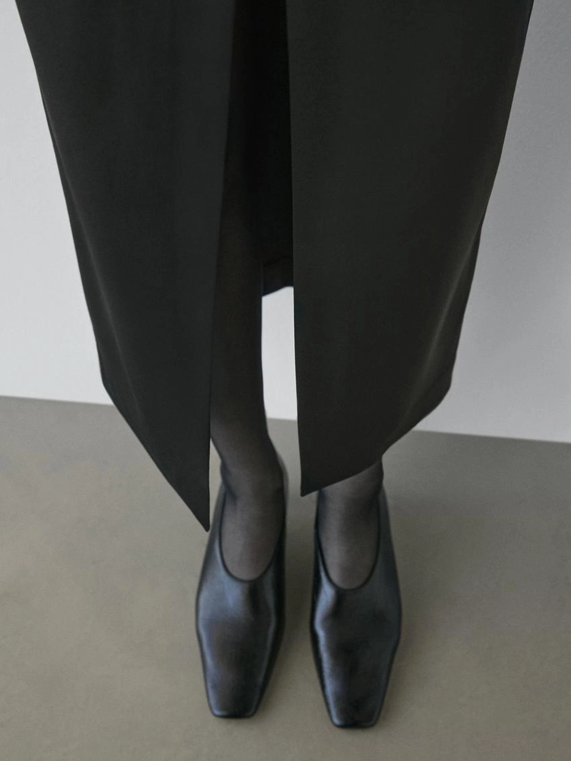 Юбка-карандаш до середины икры с собранной поясной бандажкой - studio