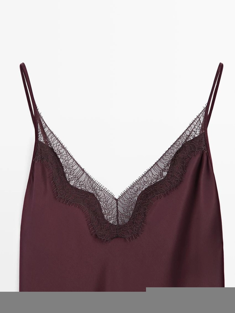 Платье миди с просвечивающим верхом