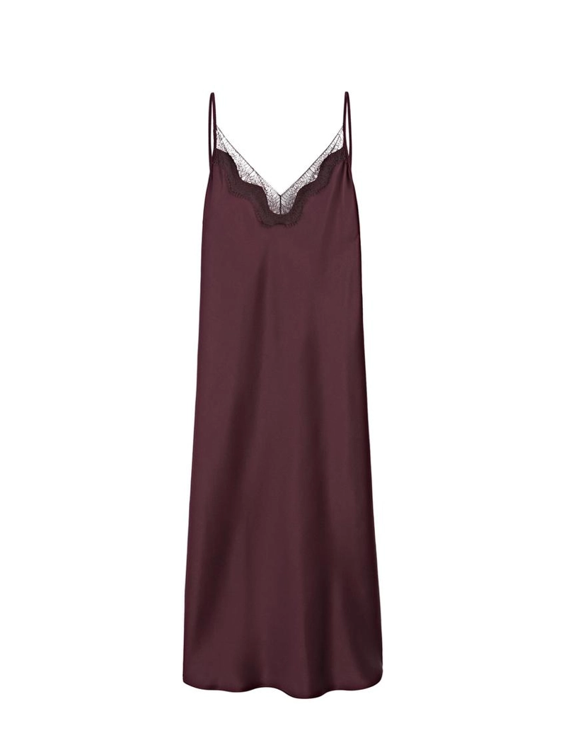 Платье миди с просвечивающим верхом