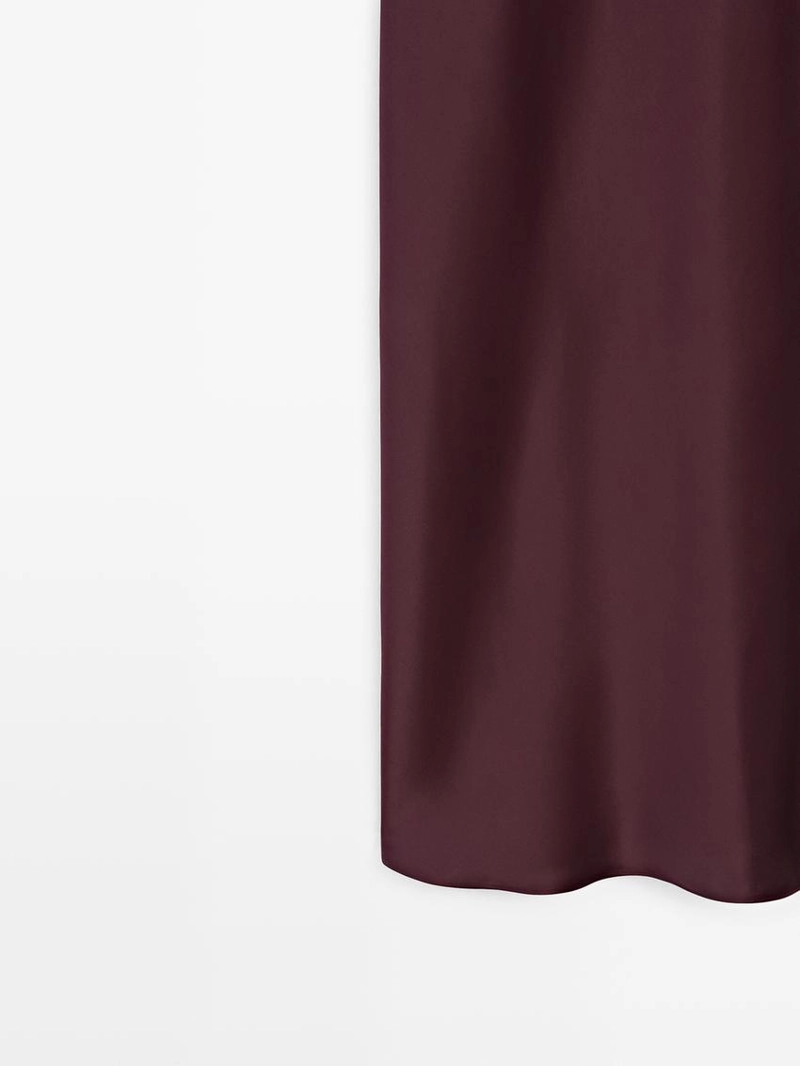 Платье миди с просвечивающим верхом