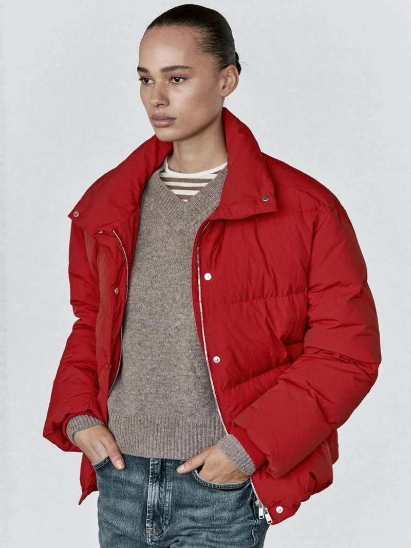 Пуховик с утеплителем из пуха и пера