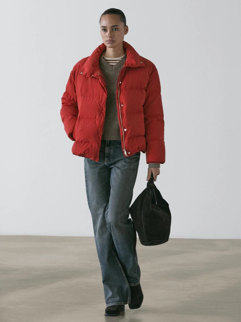 Пуховик с утеплителем из пуха и пера