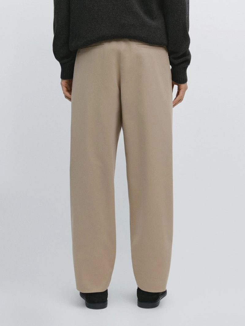 Брюки из смесового хлопка с линиями стрелок