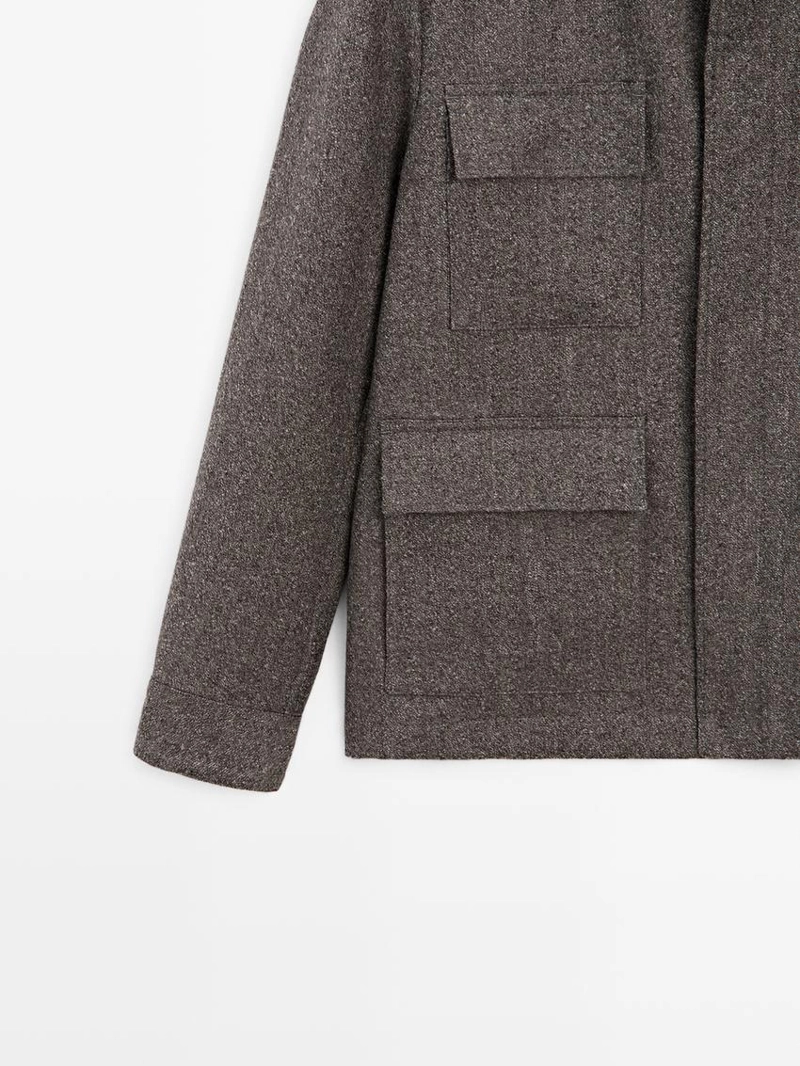 Кардиган из шерстяной смеси в двубортном исполнении