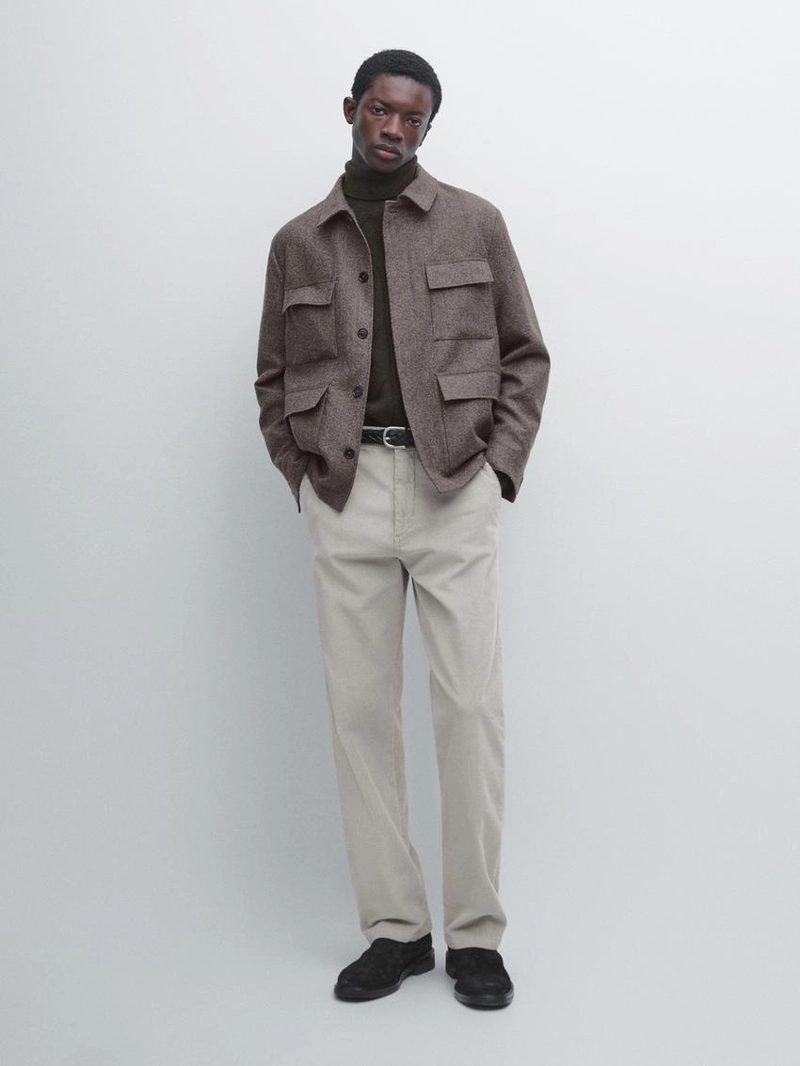 Кардиган из шерстяной смеси в двубортном исполнении