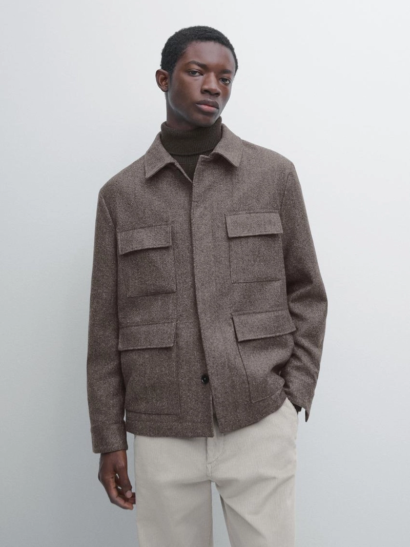 Кардиган из шерстяной смеси в двубортном исполнении