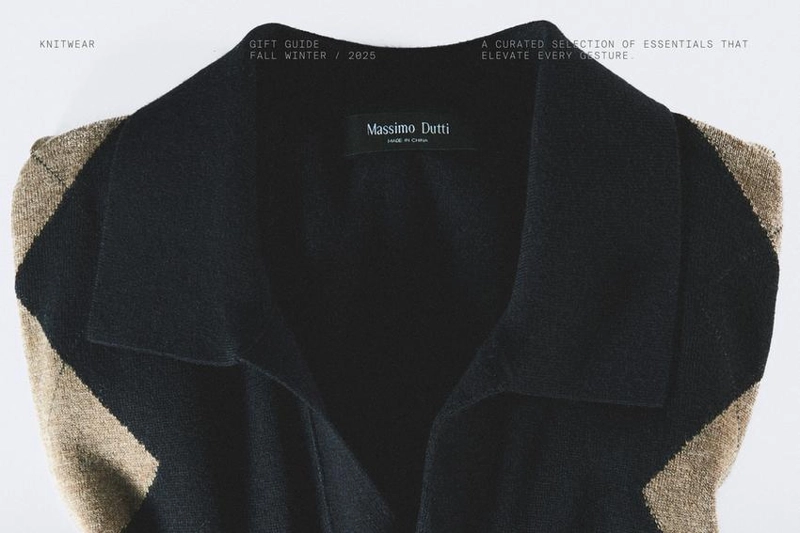 Поло-свитер с воротником-стойкой и узором из алмазной вязки из шерсти