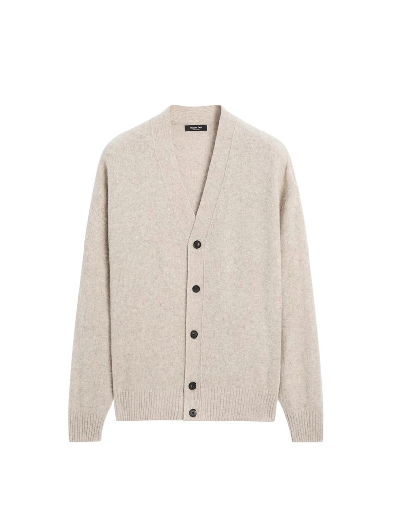 Кардиган из шерстяной смеси с v-образным вырезом