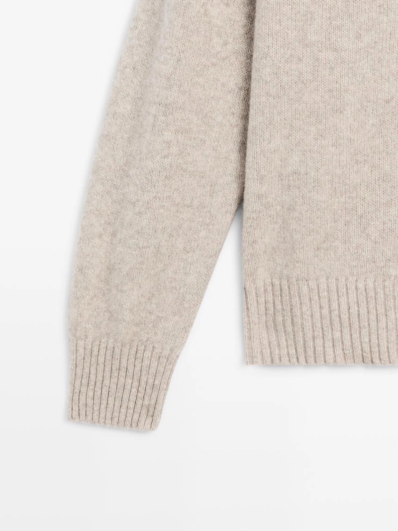 Кардиган из шерстяной смеси с v-образным вырезом